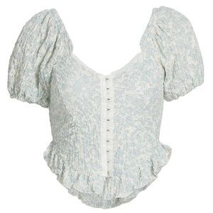 Free People Oh Baby Peplum Top Bohemian Small New with Tag